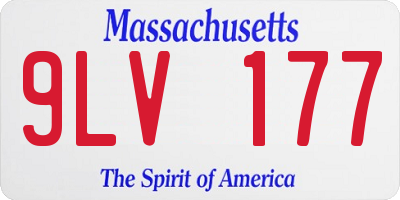 MA license plate 9LV177