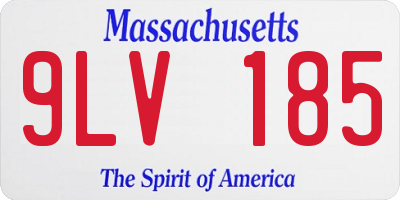 MA license plate 9LV185