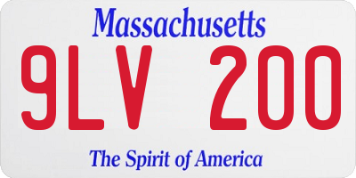MA license plate 9LV200