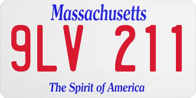MA license plate 9LV211
