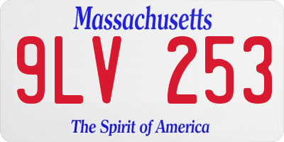 MA license plate 9LV253