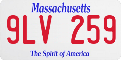 MA license plate 9LV259