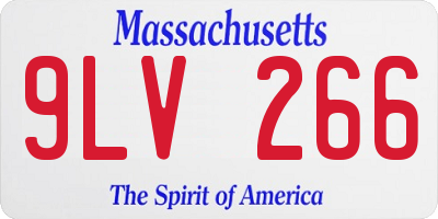 MA license plate 9LV266
