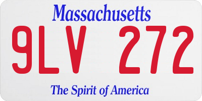MA license plate 9LV272