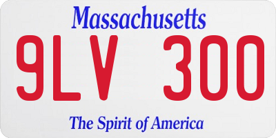 MA license plate 9LV300