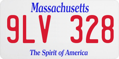MA license plate 9LV328