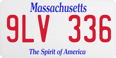 MA license plate 9LV336