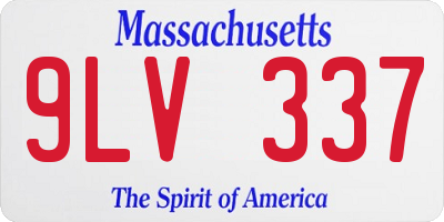 MA license plate 9LV337