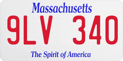 MA license plate 9LV340