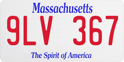 MA license plate 9LV367