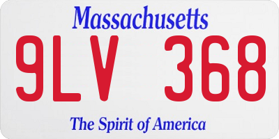 MA license plate 9LV368