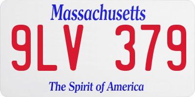 MA license plate 9LV379
