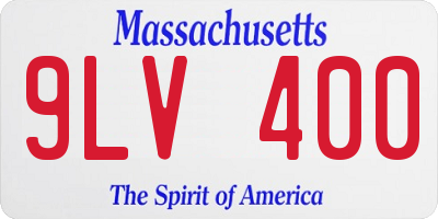 MA license plate 9LV400