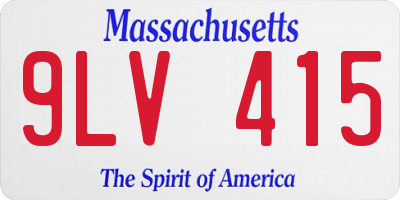 MA license plate 9LV415