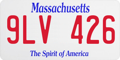MA license plate 9LV426