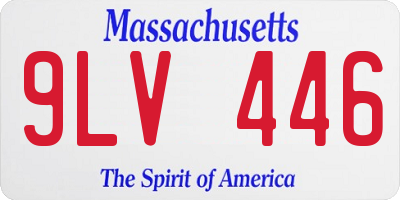 MA license plate 9LV446