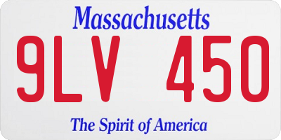MA license plate 9LV450