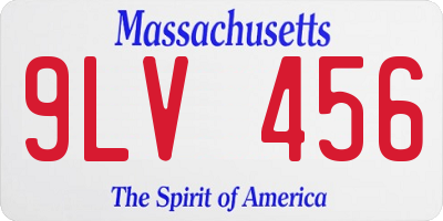 MA license plate 9LV456