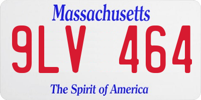 MA license plate 9LV464