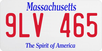 MA license plate 9LV465