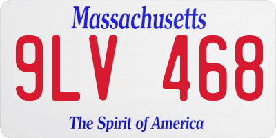 MA license plate 9LV468