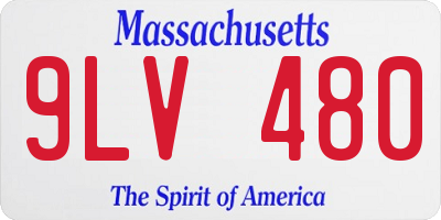 MA license plate 9LV480