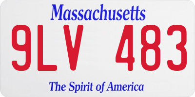 MA license plate 9LV483
