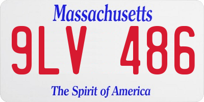 MA license plate 9LV486
