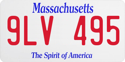 MA license plate 9LV495