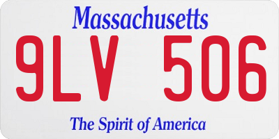 MA license plate 9LV506