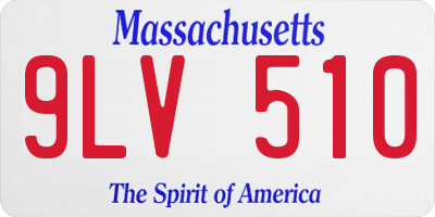 MA license plate 9LV510