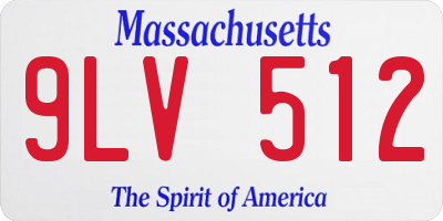 MA license plate 9LV512