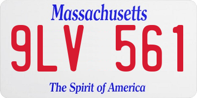 MA license plate 9LV561