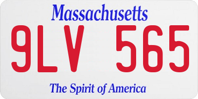 MA license plate 9LV565