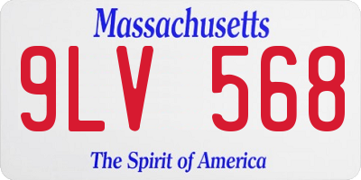 MA license plate 9LV568
