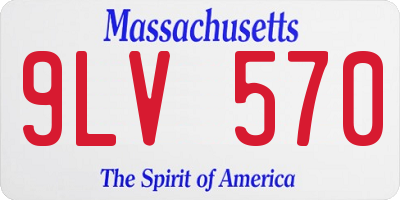 MA license plate 9LV570