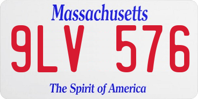 MA license plate 9LV576