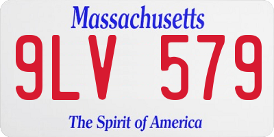 MA license plate 9LV579