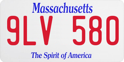 MA license plate 9LV580