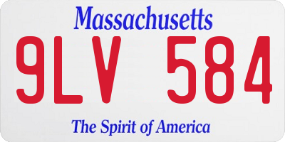 MA license plate 9LV584