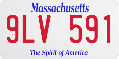 MA license plate 9LV591