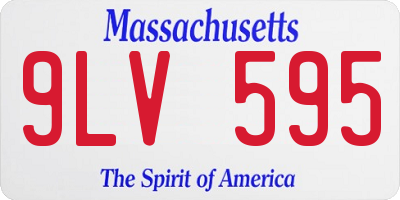 MA license plate 9LV595
