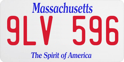 MA license plate 9LV596