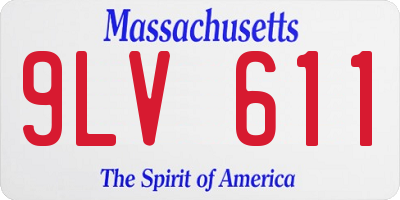 MA license plate 9LV611