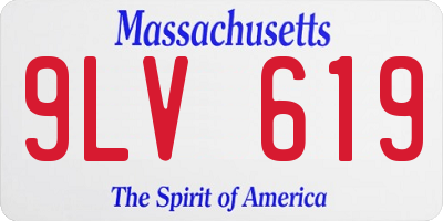 MA license plate 9LV619