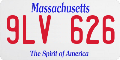 MA license plate 9LV626