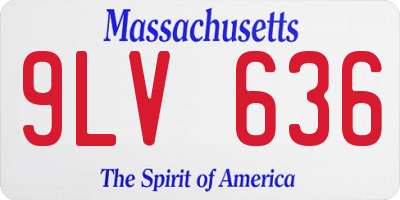 MA license plate 9LV636