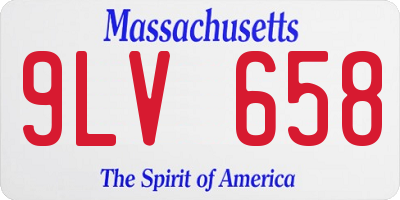 MA license plate 9LV658