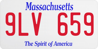 MA license plate 9LV659