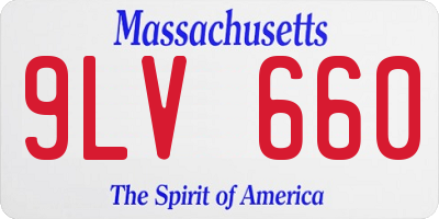 MA license plate 9LV660